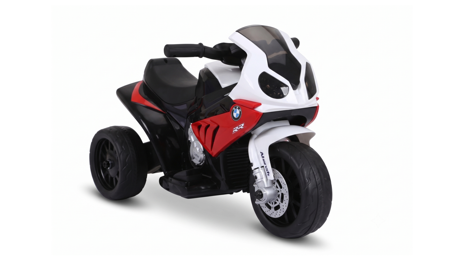 Moto Elettrica per Bambini 18-36 Mesi 6V BMW  S1000RR Sedile Pelle Suoni e Luci portata 20KG Red