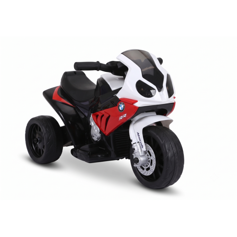 Moto Elettrica per Bambini 18-36 Mesi 6V BMW  S1000RR Sedile Pelle Suoni e Luci portata 20KG Red