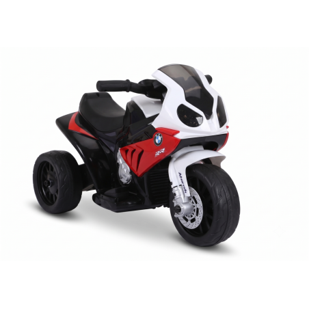 Moto Elettrica per Bambini 18-36 Mesi 6V BMW  S1000RR Sedile Pelle Suoni e Luci portata 20KG Red