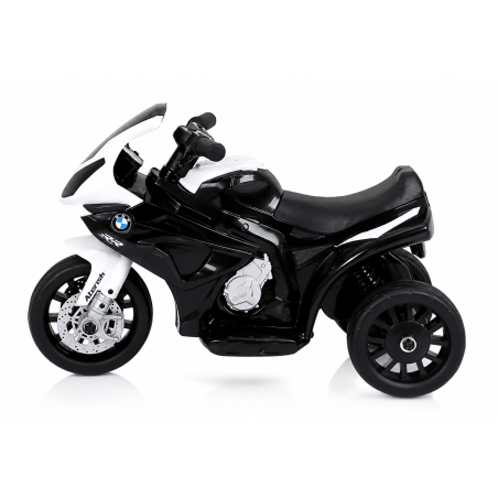 Moto Elettrica per Bambini 18-36 Mesi 6V BMW  S1000RR Sedile Pelle Suoni e Luci portata 20KG Black