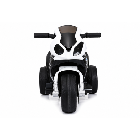Moto Elettrica per Bambini 18-36 Mesi 6V BMW  S1000RR Sedile Pelle Suoni e Luci portata 20KG Black