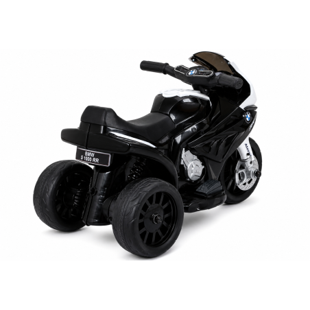 Moto Elettrica per Bambini 18-36 Mesi 6V BMW  S1000RR Sedile Pelle Suoni e Luci portata 20KG Black