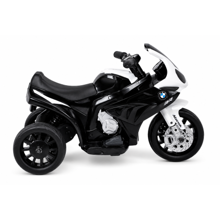 Moto Elettrica per Bambini 18-36 Mesi 6V BMW  S1000RR Sedile Pelle Suoni e Luci portata 20KG Black