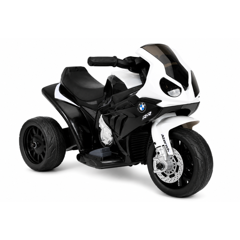 Moto Elettrica per Bambini 18-36 Mesi 6V BMW  S1000RR Sedile Pelle Suoni e Luci portata 20KG Black
