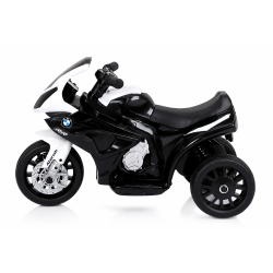 Moto Elettrica per Bambini 18-36 Mesi 6V BMW  S1000RR Sedile Pelle Suoni e Luci portata 20KG Black