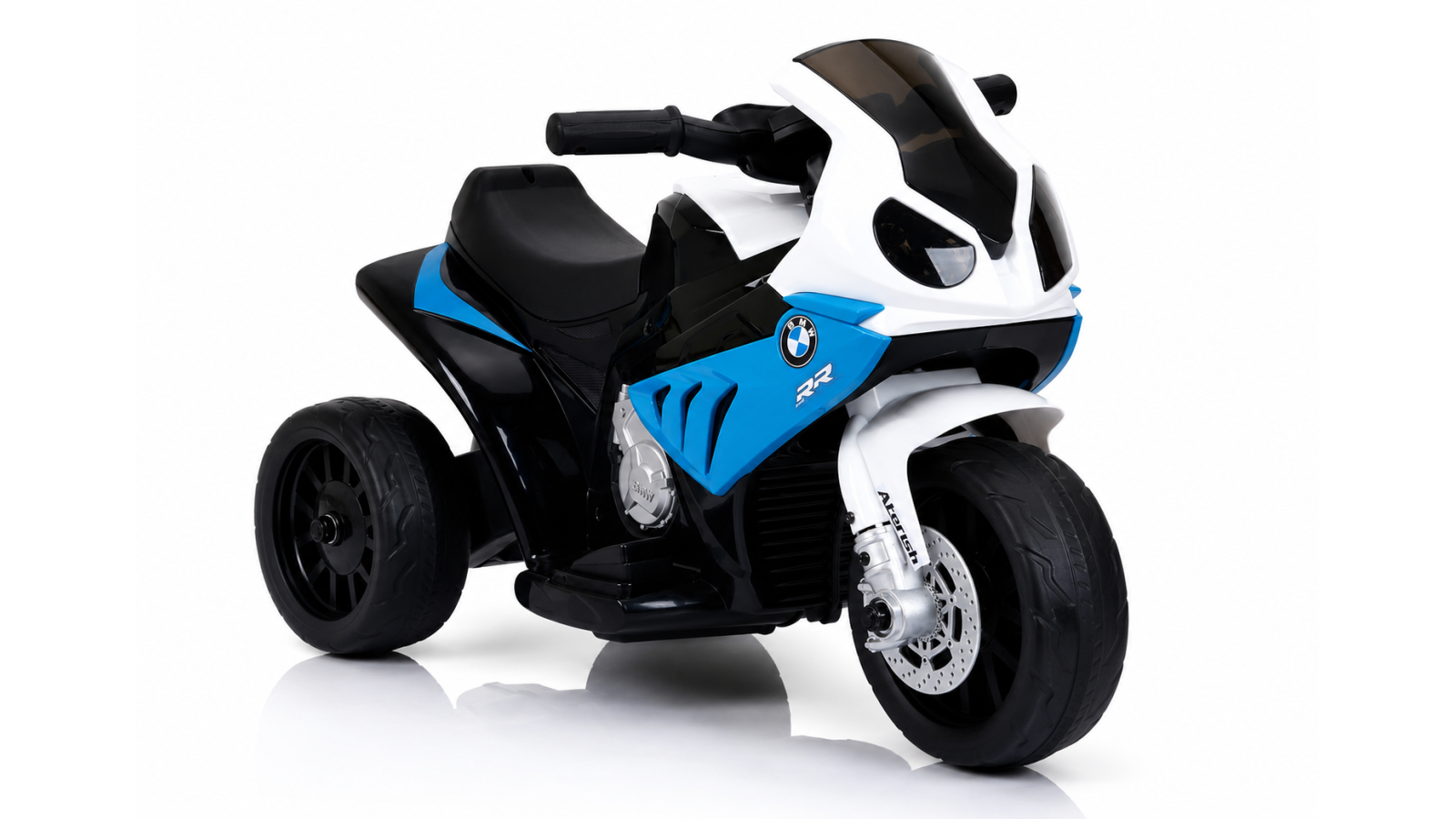 Moto Elettrica per Bambini 18-36 Mesi 6V BMW  S1000RR Sedile Pelle Suoni e Luci portata 20KG Blue