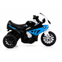 Moto Elettrica per Bambini 18-36 Mesi 6V BMW  S1000RR Sedile Pelle Suoni e Luci portata 20KG Blue