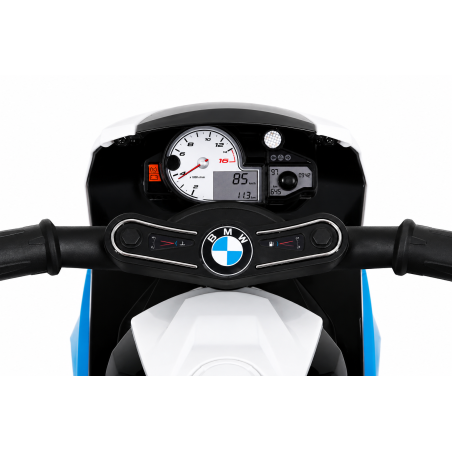 Moto Elettrica per Bambini 18-36 Mesi 6V BMW  S1000RR Sedile Pelle Suoni e Luci portata 20KG Blue