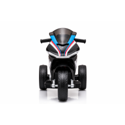Moto Elettrica per Bambini 18-60 Mesi 12V BMW HP4 Sedile Pelle Musica USB Luci