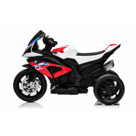 Moto Elettrica per Bambini 18-60 Mesi 12V BMW HP4 Sedile Pelle Musica USB Luci Red