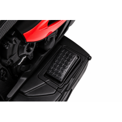Moto Elettrica per Bambini 18-60 Mesi 12V BMW HP4 Sedile Pelle Musica USB Luci Red