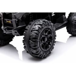Quad Elettrico per Bambini 12V Falcon X 3-5 Anni 2 Motori sedile in pelle e Telecomando Fari led MP3 Nero