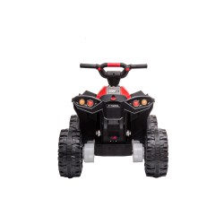 Quad Elettrico per Bambini 12V Falcon X 3-5 Anni 2 Motori sedile in pelle e Telecomando Fari led MP3 Rossa