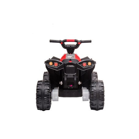 Quad Elettrico per Bambini 12V Falcon X 3-5 Anni 2 Motori sedile in pelle e Telecomando Fari led MP3 Rossa