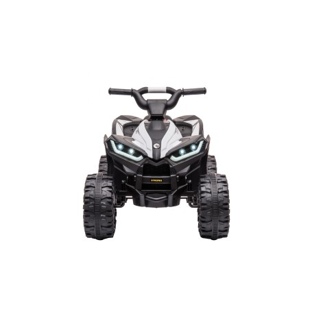 Quad Elettrico per Bambini 12V Falcon X 3-5 Anni 2 Motori sedile in pelle e Telecomando Fari led MP3