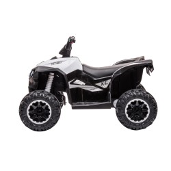 Quad Elettrico per Bambini 12V Falcon X 3-5 Anni 2 Motori sedile in pelle e Telecomando Fari led MP3