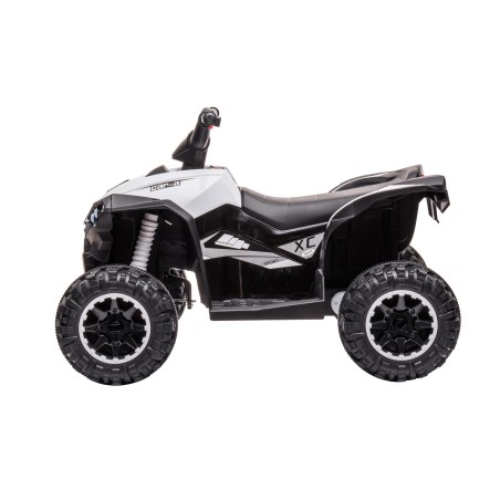 Quad Elettrico per Bambini 12V Falcon X 3-5 Anni 2 Motori sedile in pelle e Telecomando Fari led MP3