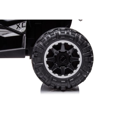 Quad Elettrico per Bambini 12V Falcon X 3-5 Anni 2 Motori sedile in pelle e Telecomando Fari led MP3