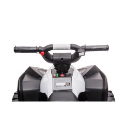 Quad Elettrico per Bambini 12V Falcon X 3-5 Anni 2 Motori sedile in pelle e Telecomando Fari led MP3