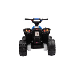 Quad Elettrico per Bambini 12V Falcon X 3-5 Anni 2 Motori sedile in pelle e Telecomando Fari led MP3 Blue