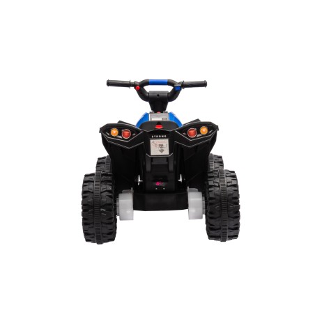 Quad Elettrico per Bambini 12V Falcon X 3-5 Anni 2 Motori sedile in pelle e Telecomando Fari led MP3 Blue