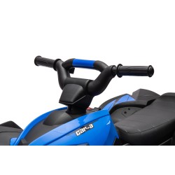 Quad Elettrico per Bambini 12V Falcon X 3-5 Anni 2 Motori sedile in pelle e Telecomando Fari led MP3 Blue