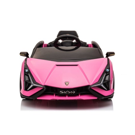 Auto Macchina Elettrica per Bambini 12V Lamborghini Sian con Telecomando Porte apribili Led Bluetooth Radio Sedile Pelle