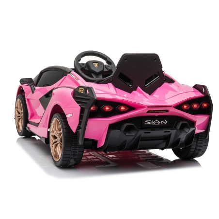 Auto Macchina Elettrica per Bambini 12V Lamborghini Sian con Telecomando Porte apribili Led Bluetooth Radio Sedile Pelle