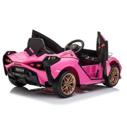 Auto Macchina Elettrica per Bambini 12V Lamborghini Sian con Telecomando Porte apribili Led Bluetooth Radio Sedile Pelle