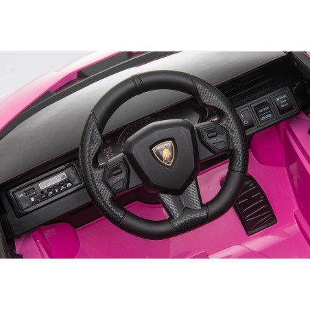 Auto Macchina Elettrica per Bambini 12V Lamborghini Sian con Telecomando Porte apribili Led Bluetooth Radio Sedile Pelle