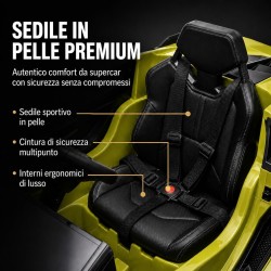 Auto Elettrica Bambini Lamborghini Sian 12V Verde 1-4 Anni Telecomando LED