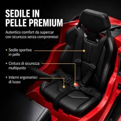 Auto Elettrica Bambini Lamborghini Sian 12V Rossa 1-4 Anni Telecomando LED
