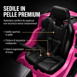 Auto Elettrica Bambini Lamborghini Sian 12V Rosa 1-4 Anni Telecomando LED