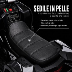 Quad Elettrico Bambini Falcon X 12V Nero 3-5 Anni Telecomando 2 Motori LED MP3