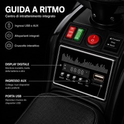 Quad Elettrico Bambini Falcon X 12V Nero 3-5 Anni Telecomando 2 Motori LED MP3