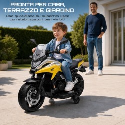 Moto Elettrica Bambini Honda NC750X 12V Gialla 2-5 Anni LED MP3 USB