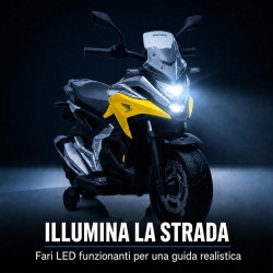 Moto Elettrica Bambini Honda NC750X 12V Gialla 2-5 Anni LED MP3 USB