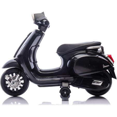 Mini Vespa Sprint Elettrica Bambini 6V Nera 18-36 Mesi Piaggio LED Clacson