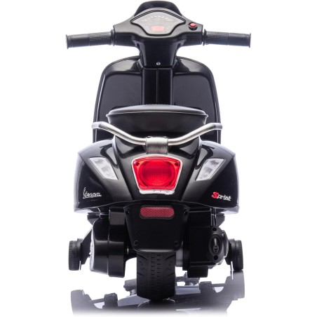 Mini Vespa Sprint Elettrica Bambini 6V Nera 18-36 Mesi Piaggio LED Clacson