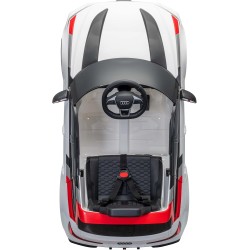 Auto Elettrica Bambini Audi RS6 Avant GT 12V Bianca 1-4 Anni Telecomando LED