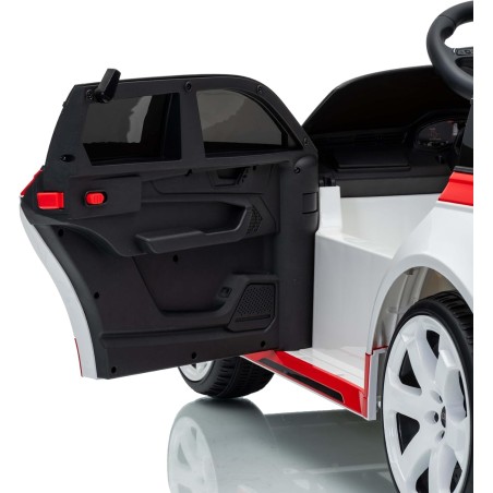 Auto Elettrica Bambini Audi RS6 Avant GT 12V Bianca 1-4 Anni Telecomando LED