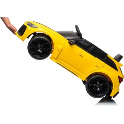 Auto Elettrica Bambini Audi RS6 Avant GT 12V Gialla 1-4 Anni Telecomando LED