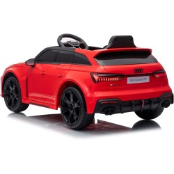 Auto Elettrica Bambini Audi RS6 Avant GT 12V Rossa 1-4 Anni Telecomando LED