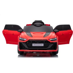 Auto Elettrica Bambini Audi RS6 Avant GT 12V Rossa 1-4 Anni Telecomando LED