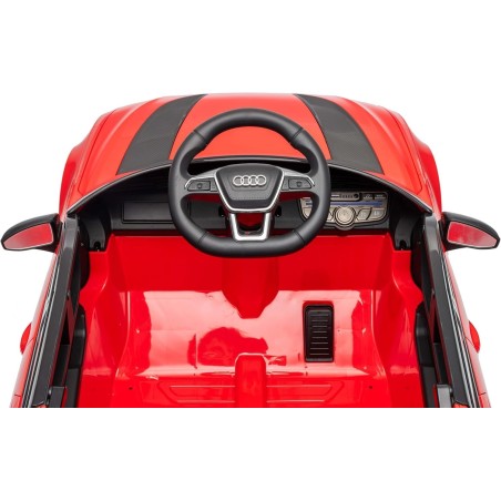 Auto Elettrica Bambini Audi RS6 Avant GT 12V Rossa 1-4 Anni Telecomando LED