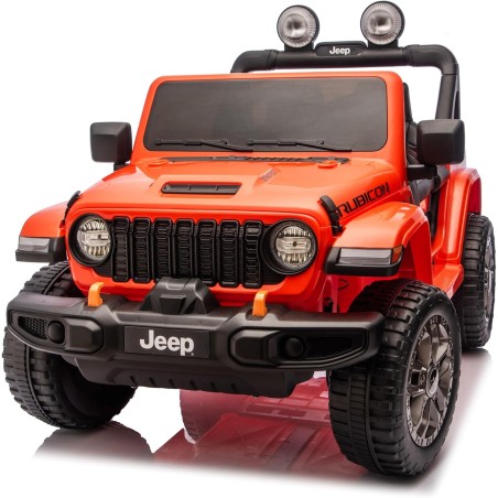 Auto Elettrica Bambini Jeep Wrangler Rubicon 2026 12V Arancione 2 Posti
