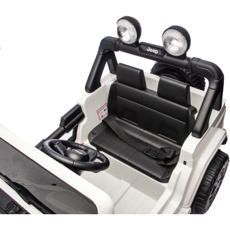 Auto Elettrica Bambini Jeep Wrangler Rubicon 2026 12V Bianca 2 Posti