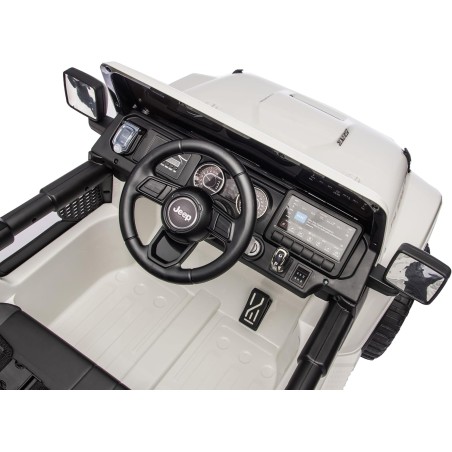 Auto Elettrica Bambini Jeep Wrangler Rubicon 2026 12V Bianca 2 Posti