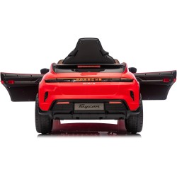 Auto Elettrica Bambini Porsche Taycan Turbo S 12V Rossa 1-4 Anni Telecomando