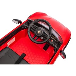 Auto Elettrica Bambini Porsche Taycan Turbo S 12V Rossa 1-4 Anni Telecomando